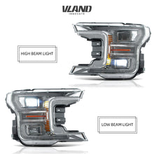 Chrome LED Headlights For Ford F-150 2018-2020 LED DRL Projector Assembly