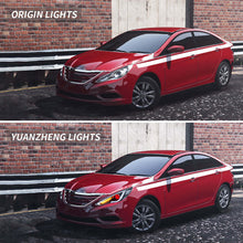 LED Projector Headlights Demon Eyes Dual Beam For Hyundai Sonata 2011-2014