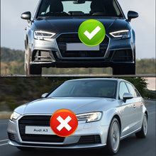 Chrome+Black Honeycomb Fog Light Grill Mesh Cover Fits Audi A3 S Line 2017-2019