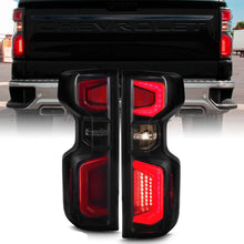 LED Tube DRL Black Smoked Tail Lights For 2019-2024 Chevy Silverado 1500 2500HD