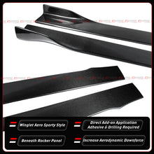 For 2017-2022 Infiniti Q60 Real Carbon Fiber Winglet Side Skirt Extension Splitter