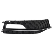 Fog Light Lamp Cover Grille Grill For Audi A4 S-line S4 2013-2015 2016 - Black with Chrome Trim