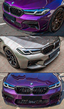 Dry Carbon Fiber Front Air Duct Vent Cover Trim & Front Grille Outline Frame For 2021-2023 BMW F90 M5 LCI