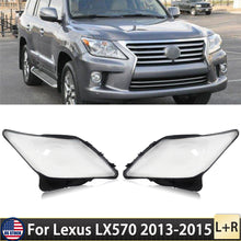 Pair Headlight Lens Covers for Lexus LX570 2013 2014 2015 Left & Right Headlamp Shells