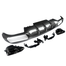 Carbon Look Rear Diffuser & Exhaust Tips For Mercedes E-Class W213 Standard Bumper 2017-2020