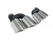 Black/Silver Dual Exhaust Tips Tail Pipes For Audi A3 8P 8V A4 B8 B9 A5 A6 Q5 TT 2.0T