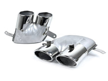 Silver/Black Exhaust Tips Tailpipe Upgrade For Audi A6 C7.5 2016 2017 2018