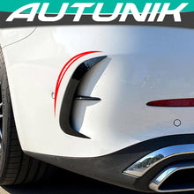 For 2022+ Mercedes C W206 S206 AMG Sport Rear Bumper Canards Side Air Vent Trims Glossy Black