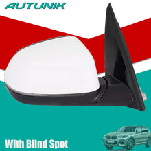 White Right Passenger Mirror with Blind Spot Fits BMW X3 2018 2019 2020-2023
