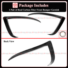 For 2021-2025 Tesla Model S Full Carbon Fiber Front Bumper Fog Light Garnish Trim