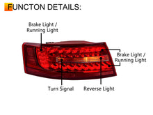4pcs LED Tail Lights Rear Lamp For Audi A6 C6 Sedan 2009 2010 2011
