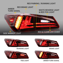 Red Tail Lights Red LED Fit 2006-2015 Lexus IS IS250 IS350 IS F Turn Signal