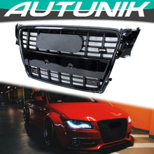 Gloss Black S4 Style Front Grille For Audi A4 S4 B8 2009–2012