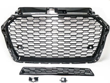 RS3 Style Front Grille for Audi A3/S3 8V 2017-2020 – Gloss Black Honeycomb