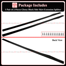 For 2015-2021 Mercedes Benz W205 C300 C43 AMG CMT Gloss Black Side Skirt Extension