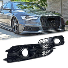 Front Bumper Fog Light Grill Cover for Audi A6 C7 S-line S6 2012 2013 2014 2015