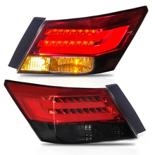 4PCS LED Tail Lights For Honda Accord 2008-2012 Red Smoked Lens Rear Lamps