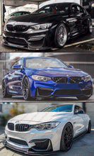 Carbon Fiber Front Lower Splitter + Bumper Upper Fang fit for BMW F80 M3 M4 F82 F83