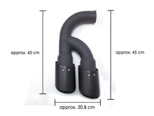 Matte Black Exhaust Tips Muffler for Porsche Cayenne 2011-2014 Long Pipes