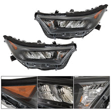 Pair Chrome & Black LED Headlight Assembly For 2019-2022 Toyota RAV4 LE XLE