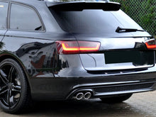 Silver/Black Exhaust Tips Tailpipe Upgrade For Audi A6 C7.5 2016 2017 2018