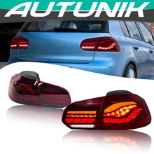 Pair Smoked/Red LED Tail Lights For VW Golf 6 MK6 2009-2013 w/Sequential