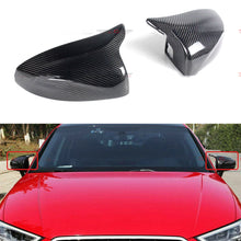 Replacement M Style Carbon Fiber Mirror Cover Caps for 2014-2020 Audi A3 S3 8V With Lane Assist