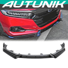 3PCS Glossy Black Front Bumper Lip Spoiler Splitter For Honda Accord Sedan 2021-2022