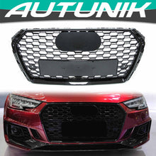 Front Honeycomb Grille Black For AUDI A4 B9 S4 2017-2019 fg67