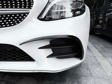 Gloss Black Front Fog Light Cover Trims For Mercedes W205 C205 AMG 2019-2021