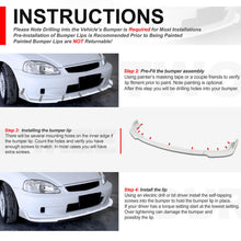 Black Front Bumper Spoiler Lip For 2021-2024 Lexus IS300 IS350 F-Sport
