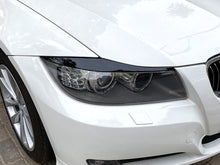 Eyebrow Cover Trim Headlight Eyelids Glossy Black Fits For BMW 3 Series E90 E91 2005-2012 bm204