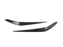 Headlight Eyelid Eyebrow Trim For BMW X5 G05 X6 G06 2019-2023 Carbon Look / Glossy Black
