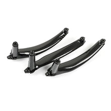 4PCS Carbon Fiber Look Interior Door Handle Pull Panel Trim For BMW X5 E70 X6 E71 2007–2014