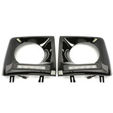 Black Headlight Bezel Pair For 1990-2018 Mercedes W463 G63 Wagon G500 w/ LED DRL