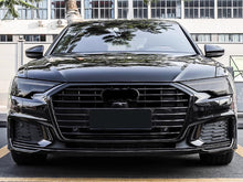Black Front Grille for Audi A6 C8 S6 2019-2024 No Camera fg265