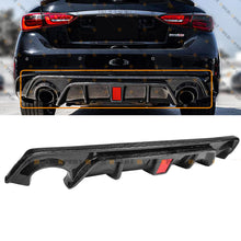 Real Carbon Fiber Honeycomb Rear Diffuser w/ LED Light for Infiniti Q50 2018 2019 2020 2021 2022 2023 2024