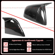 Direct Add-On For 2016-2025 Tesla Model X Full Carbon Fiber M Horn Style Side Mirror Caps Covers