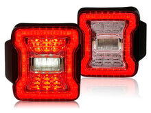 L+R Clear Lens LED Tail Lights Rear Brake Turn Signal Lamp for Jeep Wrangler JL 2018-2023 2024