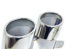 Silver/Black Exhaust Tips Tailpipe Upgrade For Audi A6 C7.5 2016 2017 2018