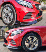 Gloss Black Front Bumper Lip Splitter Valance for Mercedes Benz W205 C300 C43 AMG Coupe/Sedan 2019-2021