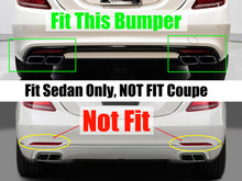 Gloss Black Rear Diffuser + Black Exhaust Tips For Mercedes W222 S500 S550 AMG 2014-2017