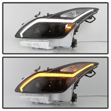 Black Smoke LED DRL Sequential Projector Headlights For 2008-2015 Infiniti G37/Q60 Coupe w/o AFS