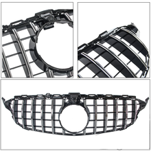 Front Bumper Grill For Mercedes C-Class W205 C205 w/ Camera 2015-2018