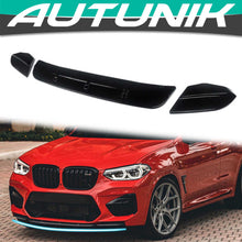 3x Gloss Black Front Bumper Lip Lower Spoiler Splitter For BMW F98 F97 X3M X4M 2019-2021