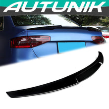 Gloss Black Rear Duckbill Spoiler Wing For AUDI A4 B8.5 Sedan 2013-2016