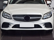 3PCS Gloss Black Front Bumper Lip Trim for Mercedes C-Class W205 AMG Bumper 2019-2021