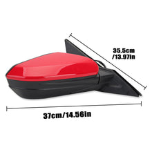 3Pin Red Right Non-heated Mirror For Honda Civic Sedan 2016-2021 Passenger Side Power Manual Folding