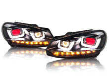 Pair LED Headlights Demon Head Lamps Sequential for VW Volkswagen Golf6 MK6 TDI TSI GTD LPG 2010-2013