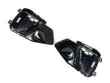 L+R Front Bumper Fog Light Cover Grille for Audi A4 B9 Sline S4 2020-2024